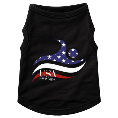 Patriotic American Flag Swimming Usa Gift Swim Team Doggie Tank