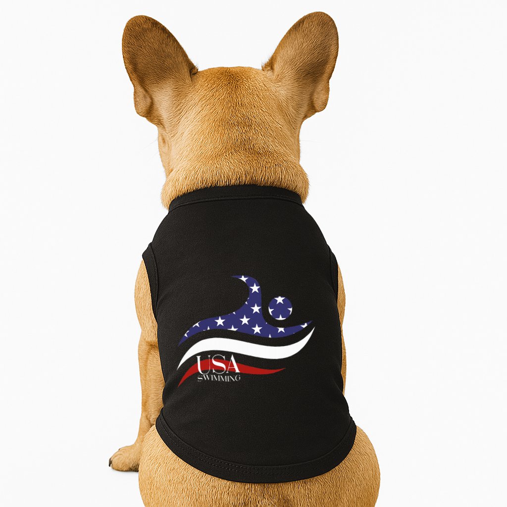 Patriotic American Flag Swimming Usa Gift Swim Team Doggie Tank