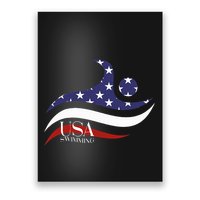 Patriotic American Flag Swimming Usa Gift Swim Team Poster