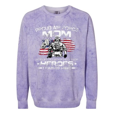 Proud A.I.R F.O.R.C.E Mom A.I.R F.O.R.C.E Graduation Mom Colorblast Crewneck Sweatshirt