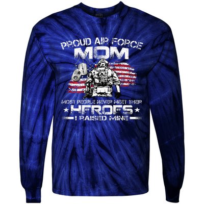 Proud A.I.R F.O.R.C.E Mom A.I.R F.O.R.C.E Graduation Mom Tie-Dye Long Sleeve Shirt