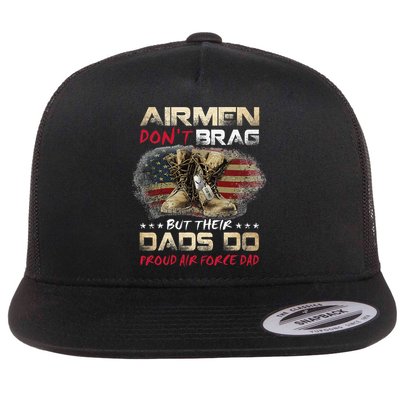 Proud Air Force Dad Air Force Graduation Air Tee Flat Bill Trucker Hat