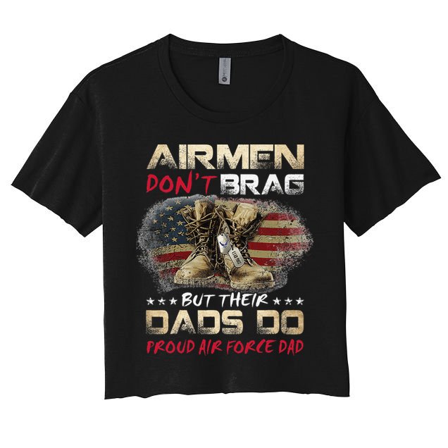 Proud Air Force Dad Air Force Graduation Air Tee Crop Top