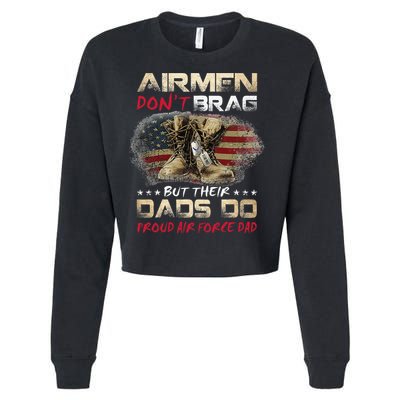 Proud Air Force Dad Air Force Graduation Air Tee Cropped Pullover Crew