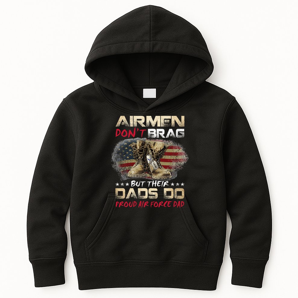 Proud Air Force Dad Air Force Graduation Air Tee Kids Hoodie