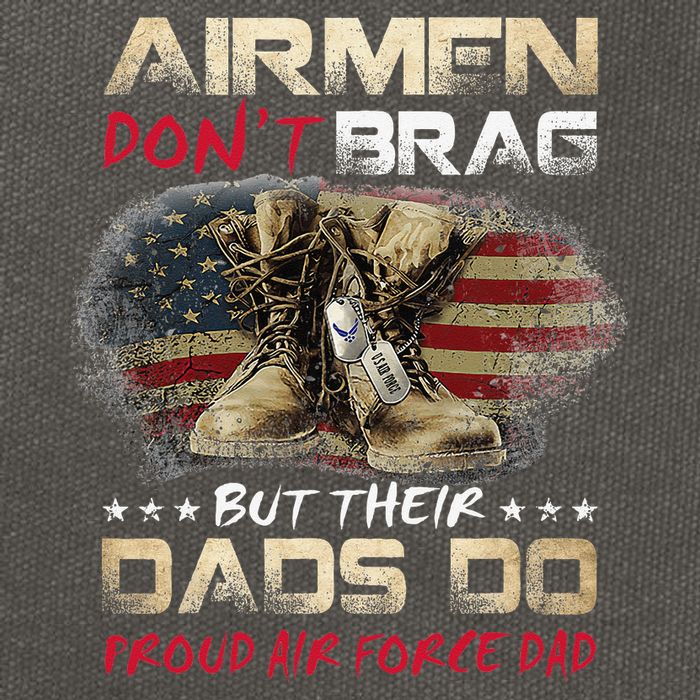 Proud Air Force Dad Air Force Graduation Air Tee Cotton Canvas Backpack