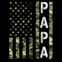 Papa American Flag Proud Dad Fathers Day Gift Impact Tech Backpack