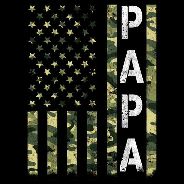 Papa American Flag Proud Dad Fathers Day Gift Impact Tech Backpack
