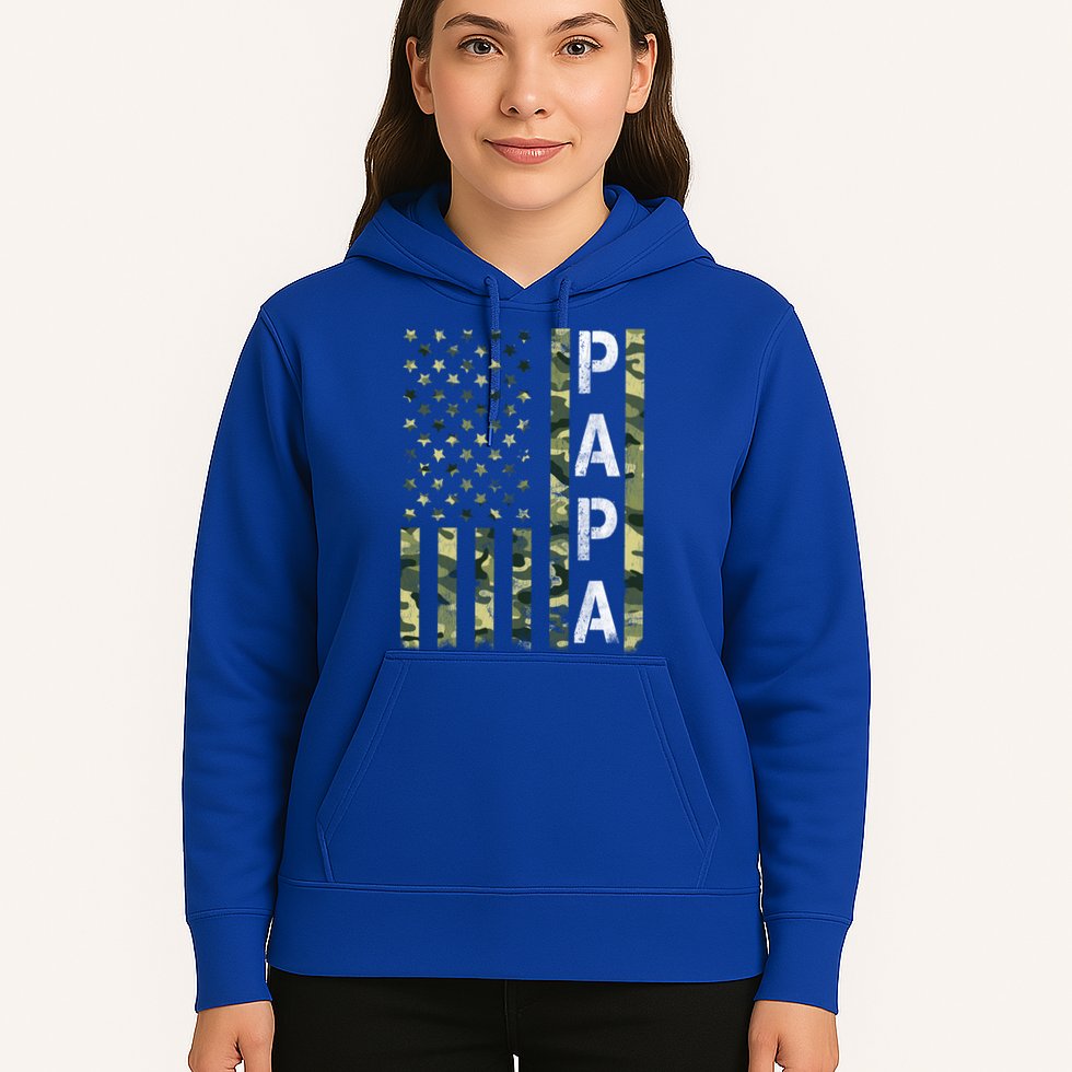 Papa American Flag Proud Dad Fathers Day Gift Hoodie