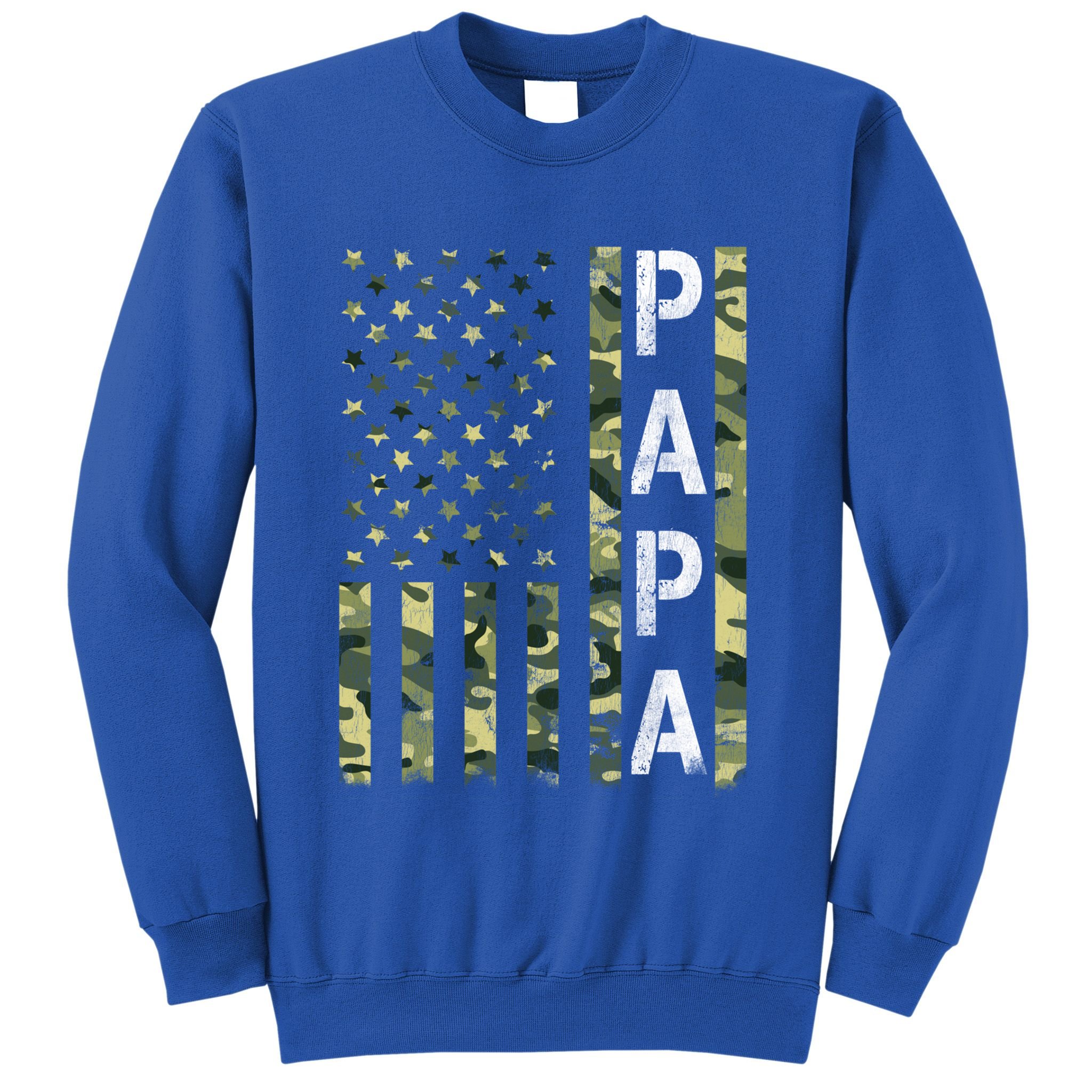 Papa American Flag Proud Dad Fathers Day Gift Sweatshirt