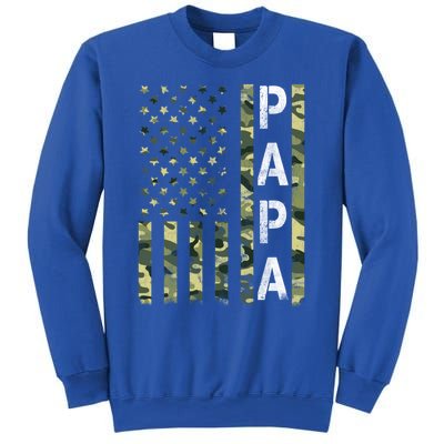 Papa American Flag Proud Dad Fathers Day Gift Sweatshirt