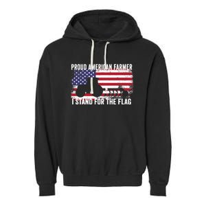 Proud American Farmer I Stand For The Flag Patriotic USA Premium Garment-Dyed Fleece Hoodie