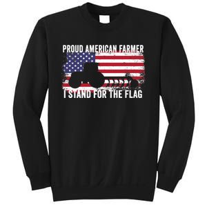 Proud American Farmer I Stand For The Flag Patriotic USA Premium Sweatshirt