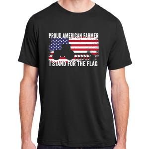 Proud American Farmer I Stand For The Flag Patriotic USA Premium Adult ChromaSoft Performance T-Shirt