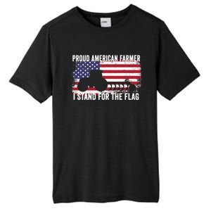 Proud American Farmer I Stand For The Flag Patriotic USA Premium Tall Fusion ChromaSoft Performance T-Shirt