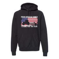 Proud American Farmer I Stand For The Flag Patriotic USA Premium Premium Hoodie