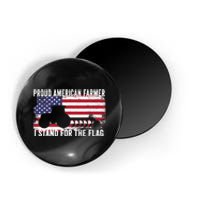 Proud American Farmer I Stand For The Flag Patriotic USA Premium Magnet