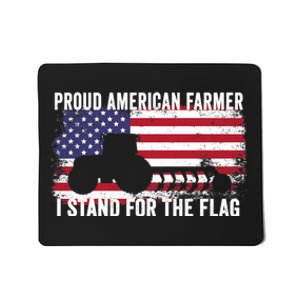 Proud American Farmer I Stand For The Flag Patriotic USA Premium Mousepad