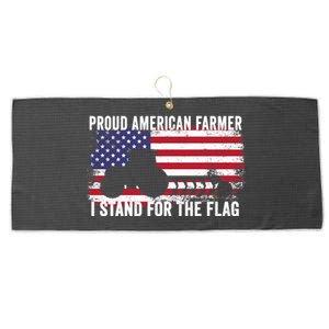 Proud American Farmer I Stand For The Flag Patriotic USA Premium Large Microfiber Waffle Golf Towel