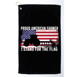 Proud American Farmer I Stand For The Flag Patriotic USA Premium Platinum Collection Golf Towel