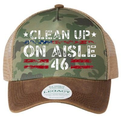 Patriotic American Flag Usa Clean Up On Aisle 46 Legacy Tie Dye Trucker Hat