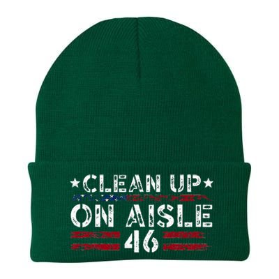 Patriotic American Flag Usa Clean Up On Aisle 46 Knit Cap Winter Beanie