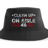 Patriotic American Flag Usa Clean Up On Aisle 46 Sustainable Bucket Hat