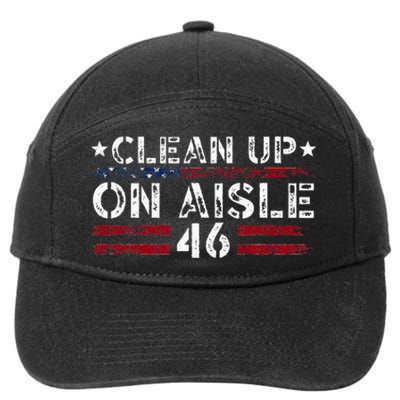 Patriotic American Flag Usa Clean Up On Aisle 46 7-Panel Snapback Hat