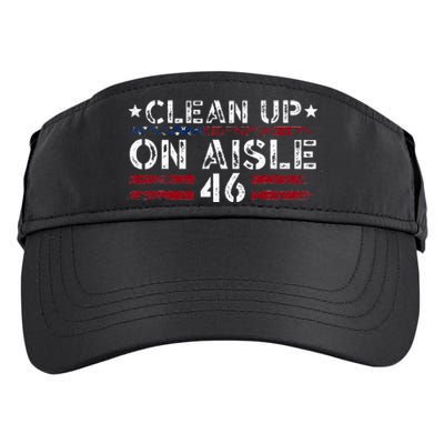 Patriotic American Flag Usa Clean Up On Aisle 46 Adult Drive Performance Visor