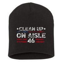 Patriotic American Flag Usa Clean Up On Aisle 46 Short Acrylic Beanie