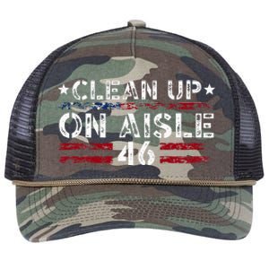 Patriotic American Flag Usa Clean Up On Aisle 46 Retro Rope Trucker Hat Cap