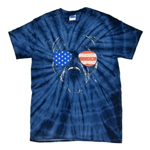 Pitbull American Flag 4th Of July Pitbull Dad Mom Dog Lover Tie-Dye T-Shirt