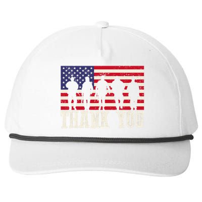 Patriotic American Flag Thank You For Girl Boy Snapback Five-Panel Rope Hat