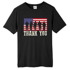 Patriotic American Flag Thank You For Girl Boy Tall Fusion ChromaSoft Performance T-Shirt