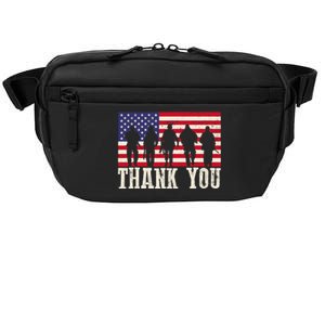 Patriotic American Flag Thank You For Girl Boy Crossbody Pack