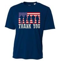 Patriotic American Flag Thank You For Girl Boy Cooling Performance Crew T-Shirt