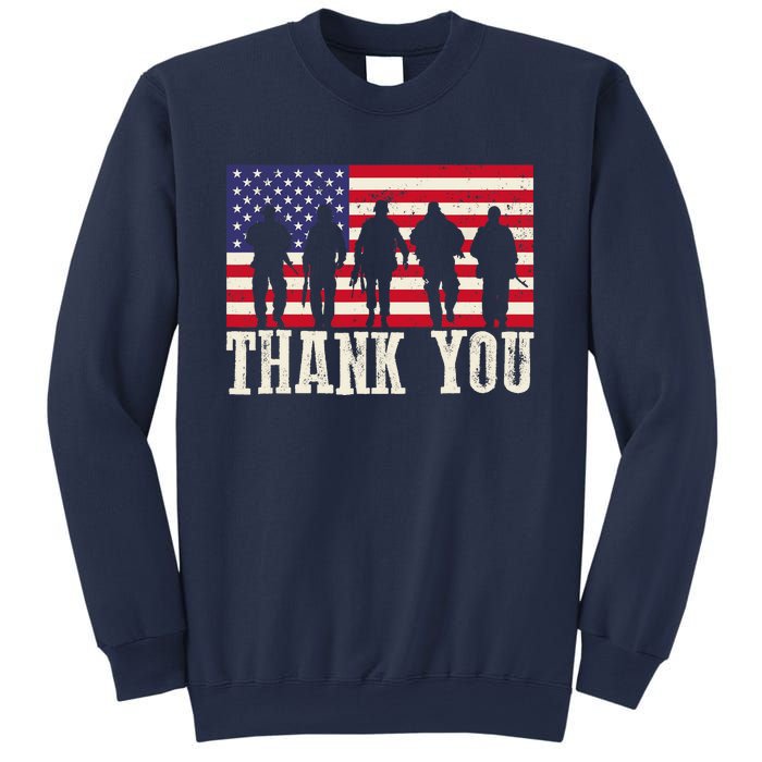 Patriotic American Flag Thank You For Girl Boy Sweatshirt