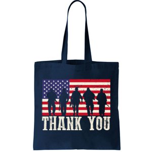 Patriotic American Flag Thank You For Girl Boy Tote Bag