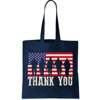 Patriotic American Flag Thank You For Girl Boy Tote Bag