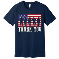 Patriotic American Flag Thank You For Girl Boy Premium T-Shirt