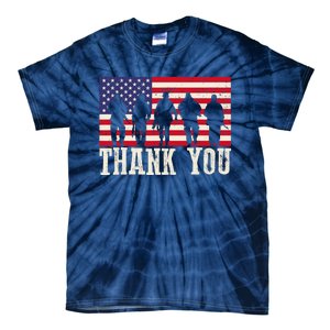 Patriotic American Flag Thank You For Girl Boy Tie-Dye T-Shirt