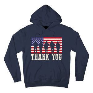 Patriotic American Flag Thank You For Girl Boy Tall Hoodie