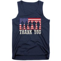 Patriotic American Flag Thank You For Girl Boy Tank Top