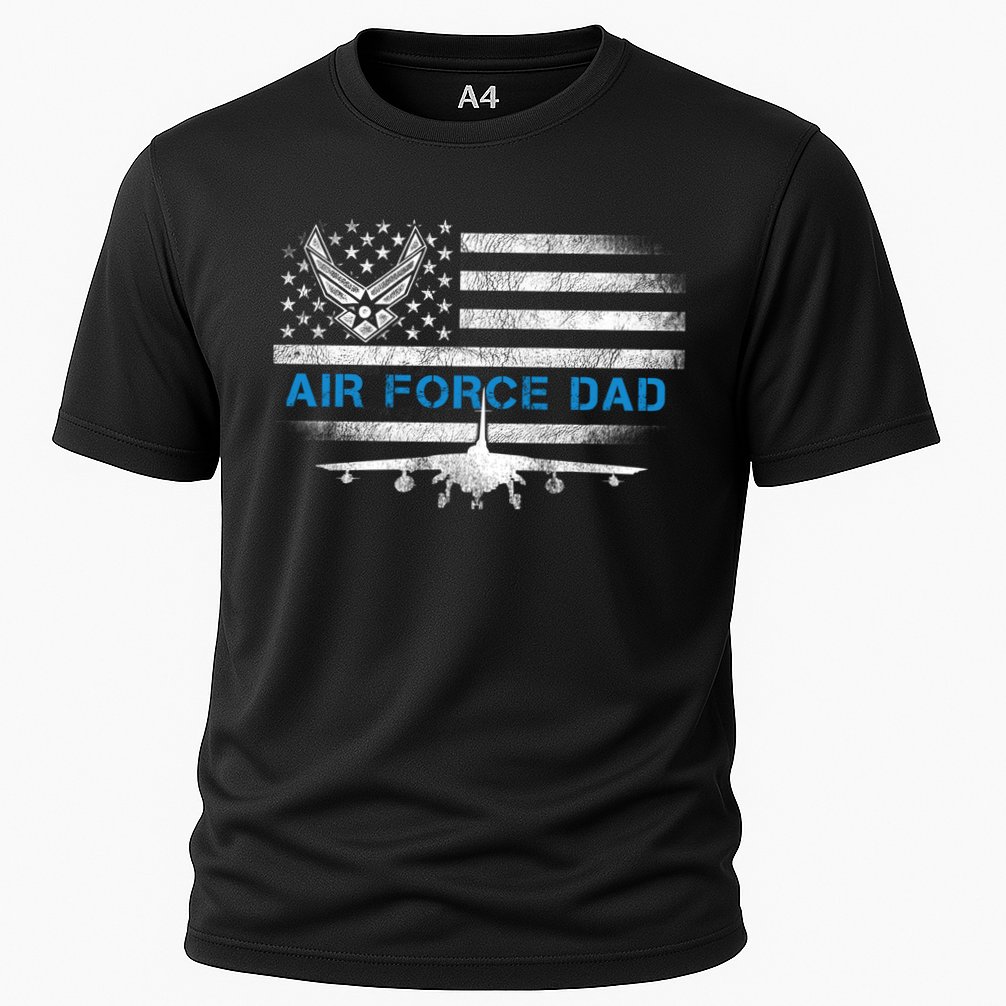 Proud Air Force Dad Cool Gift Veteran Flag Gift Great Gift Cooling Performance Crew T-Shirt