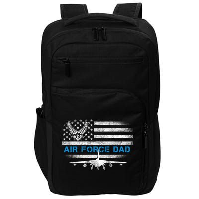 Proud Air Force Dad Cool Gift Veteran Flag Gift Great Gift Impact Tech Backpack
