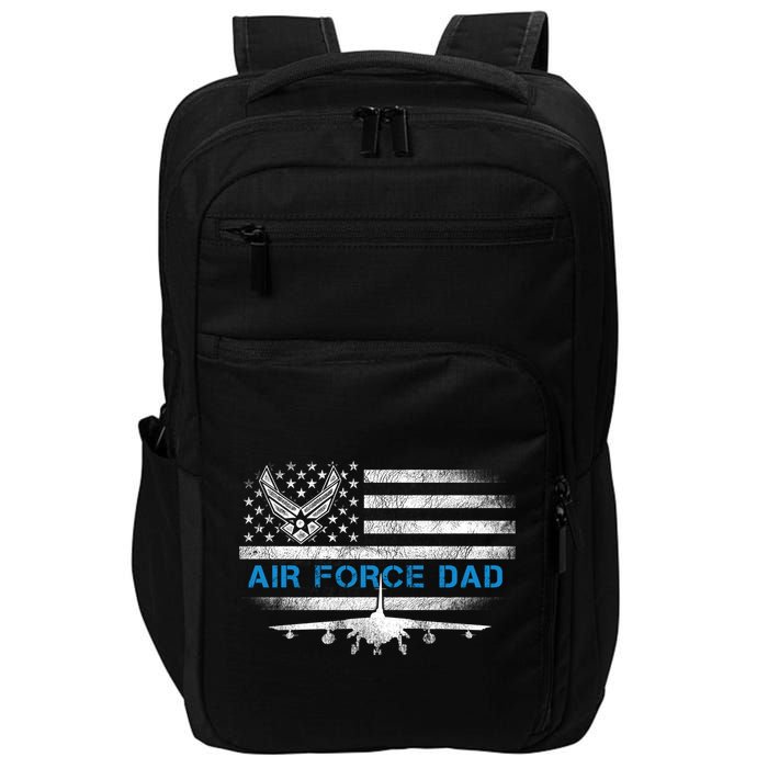 Proud Air Force Dad Cool Gift Veteran Flag Gift Great Gift Impact Tech Backpack