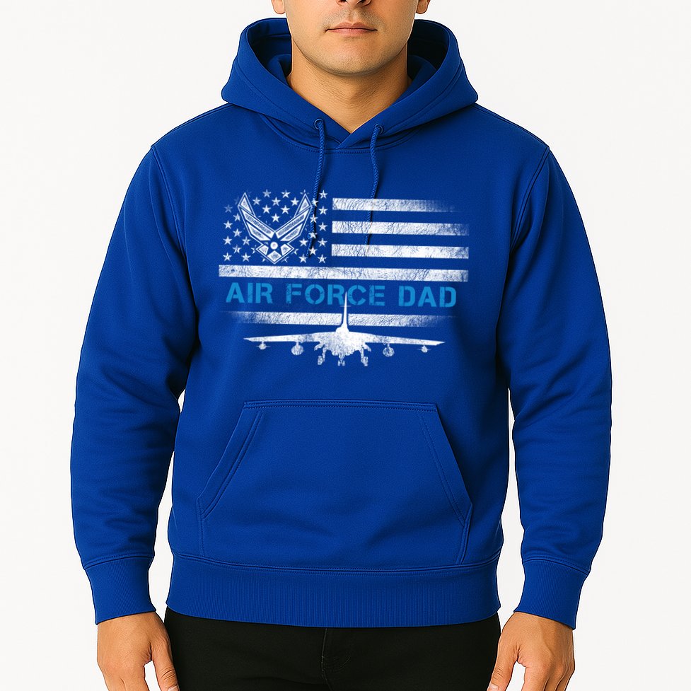 Proud Air Force Dad Cool Gift Veteran Flag Gift Great Gift Hoodie