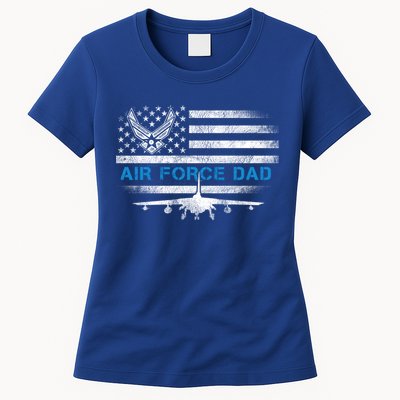 Proud Air Force Dad Cool Gift Veteran Flag Gift Great Gift Womens T-Shirt