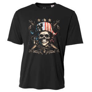 Pirate American Flag Cooling Performance Crew T-Shirt