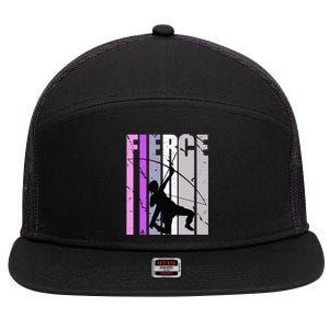 Purple Archery Fierce Birthday Archer Courage pink 7 Panel Mesh Trucker Snapback Hat